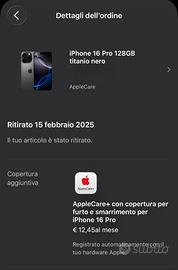 IPhone 16 Pro 128GB titanio nero