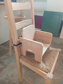 Seggiolina per bambini in legno di varie essenze