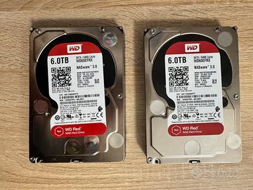 Coppia Hard Disk WD Red WD60EFRX 6 Tb