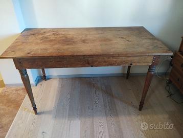 Tavolo pranzo o scrivania in legno massello