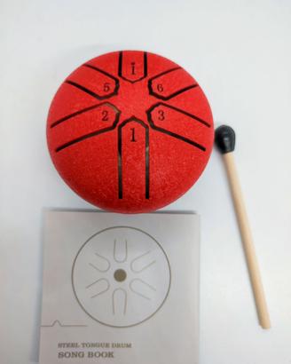 Tamburino Tascabile Rosso per Relax e Meditazione