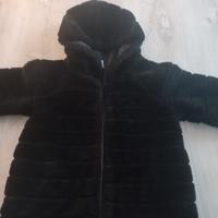 pellicciotto nero bambina 