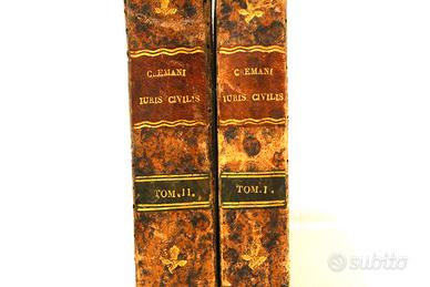 Iuris Civilis Completa Latino 2 Libri Vintage Rari
