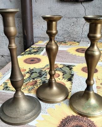 porta candele in ottone
