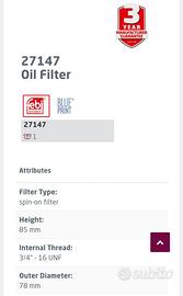 Nuovo filro olio Febi Bilstein 27147