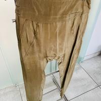 Pantalone donna kaki 100% cupro tg 40 Pinko