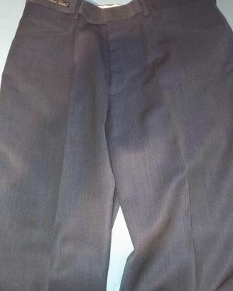 Pantaloni eleganti David Saddler  blu notte lana