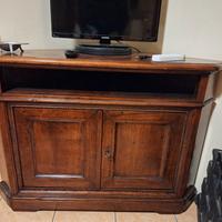 Mobile angolare porta TV in noce
