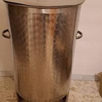 BIDONE ACCIAIO INOX CON COPERCHIO