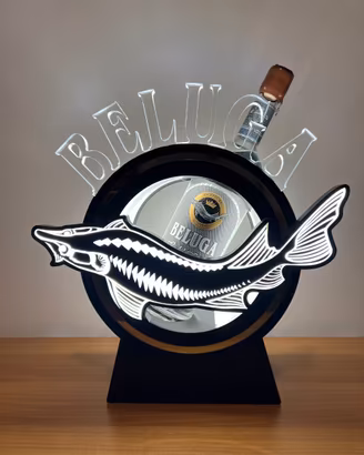 Espositore luminoso Vodka BELUGA ORIGINALE