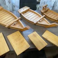 Barca barche in legno per sushi