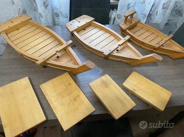 Barca barche in legno per sushi