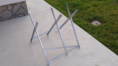 Cavalletto in acciaio per taglio legna