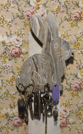 Portachiavi Coniglio Marmo Breccia Orobica Rossa