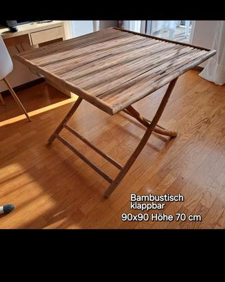 Tavolo in bambù pieghevole per giardino