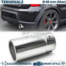 TERMINALE Scarico TONDO Auto MARMITTA MAX 68mm