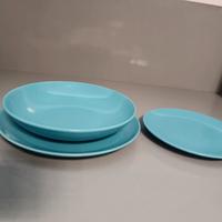 Set piatti ceramica azzurri