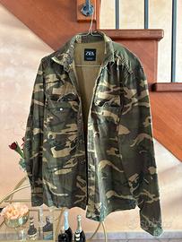 Giacca mimetica militare esercito da uomo verde