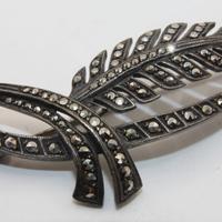 Spilla Vintage argento marcasite