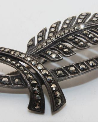 Spilla Vintage argento marcasite