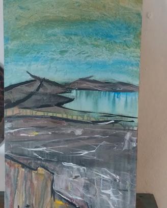 paesaggio dipinto a mano moderno 