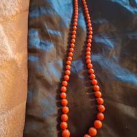 corallo vero sfaccettato colore rosso