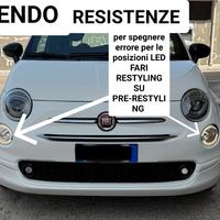 COPPIA RESISTENZE PER FIAT 500 POSIZIONI LED 