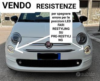COPPIA RESISTENZE PER FIAT 500 POSIZIONI LED 
