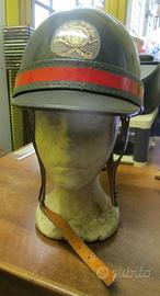 casco da postino motociclista vintage di poste ita