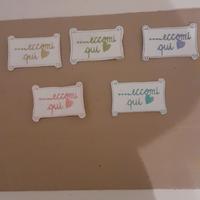 Stemmini ricamati "eccomi qui"