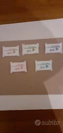 Stemmini ricamati "eccomi qui"