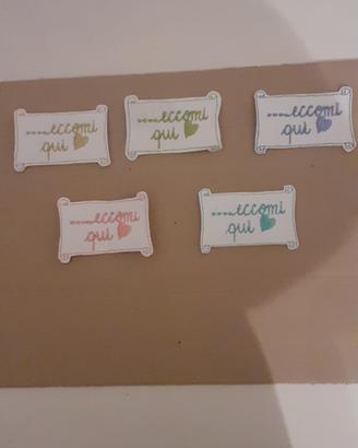 Stemmini ricamati "eccomi qui"