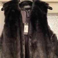 Gilet pelliccia nero donna Yoon