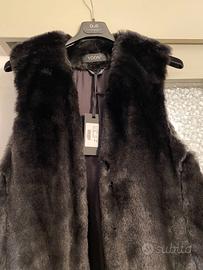 Gilet pelliccia nero donna Yoon