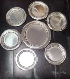 Set di 7 sottobicchieri in acciaio inox AMC