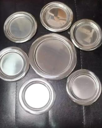 Set di 7 sottobicchieri in acciaio inox AMC