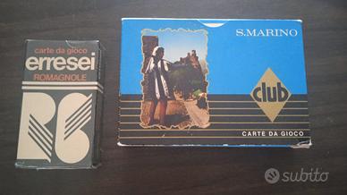 lotto stock carte da gioco s.marino club + erresei