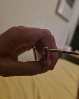 Occhiali Fendi Crystal Lenti ovali Rosè
