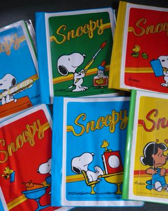 Copertine plastificate Snoopy quaderni A5 vintage