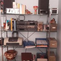 libreria acciaio e cristallo 