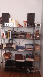 libreria acciaio e cristallo 