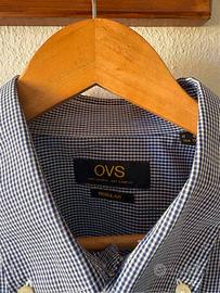 Camicia OVS manica corta collo 45  quadretti