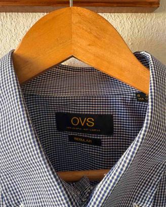 Camicia OVS manica corta collo 45  quadretti