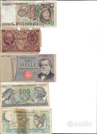 BANCONOTE (VECCHIE) ITALIANE ED ESTERE
