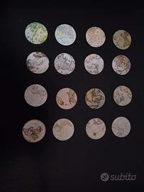 Set adesivi mappamondo stickers viaggio scrapbbook