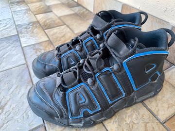 Sneakers Nike Air More Uptempo Nere/Blu Tg 42.5