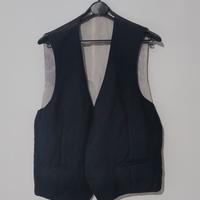 Gilet panciotto elegante vintage in lana blu