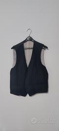 Gilet panciotto elegante vintage in lana blu