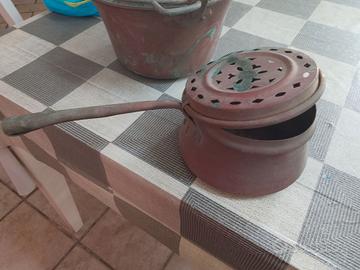 Scaldaletto antico in rame