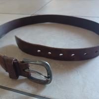 Cintura di pelle marrone RIFLE 